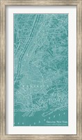 Framed Graphic Map of New York