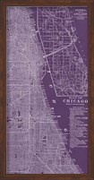 Framed Graphic Map of Chicago