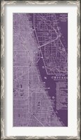 Framed Graphic Map of Chicago