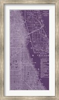 Framed Graphic Map of Chicago