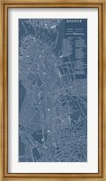 Framed Graphic Map of Boston