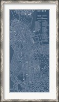 Framed Graphic Map of Boston