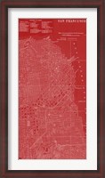 Framed Graphic Map of San Francisco