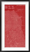 Framed Graphic Map of San Francisco