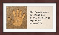 Framed My Finger May Be Small Sand Handprint