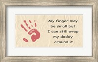 Framed My Finger May Be Small Pink Handprint