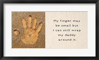 Framed My Finger May Be Small Handprint in the Sand