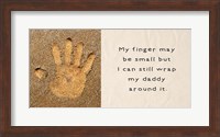 Framed My Finger May Be Small Handprint in the Sand