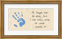 Framed My Finger May Be Small Blue Handprint