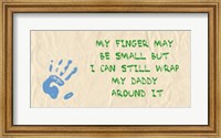 Framed My Finger May Be Small Green and Blue