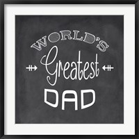 Framed World's Greatest Dad - black