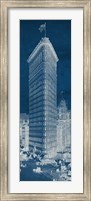 Framed Flat Iron 1909 Blueprint Panel