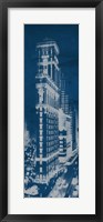 Framed Times Square Postcard Blueprint Panel