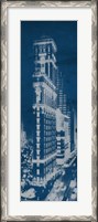 Framed Times Square Postcard Blueprint Panel