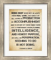 Framed Seeming to Do is Not Doing - Thomas Edison