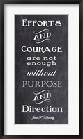 Framed Efforts & Courage Quote