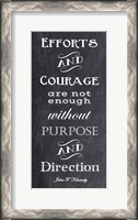 Framed Efforts & Courage Quote