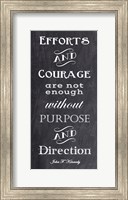 Framed Efforts & Courage Quote