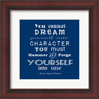 Framed Character quote