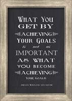 Framed Achieving Your Goals