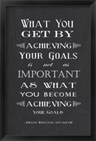 Framed Achieving Your Goals