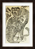 Framed Korean Folk Tiger