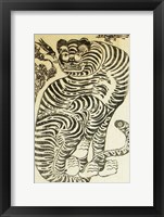 Framed Korean Folk Tiger