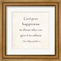 Framed God Gives Happiness