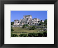 Framed Ancient building ruins, El Castillo, Tulum Mayan