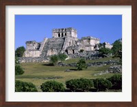 Framed Ancient building ruins, El Castillo, Tulum Mayan