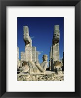 Framed Mayan Statues Temple of the Warriors