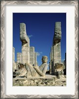 Framed Mayan Statues Temple of the Warriors