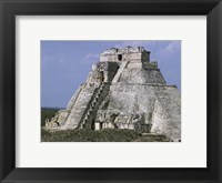 Framed Mayan Pyramid of the Magician Uxmal