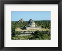 Framed Observatory in front of a Pyramid