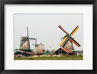 Framed Dutch Zaanse Schans Windmills