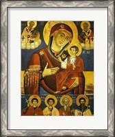 Framed God's Mother Showing the Way with Chosen Saints
