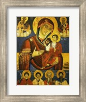 Framed God's Mother Showing the Way with Chosen Saints