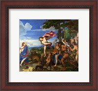 Framed Titian Bacchus and Ariadne