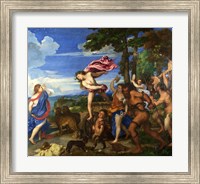 Framed Titian Bacchus and Ariadne