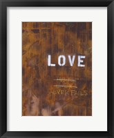 Love Never Fails I Framed Print