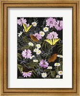 Framed Tapestry of Butterflies