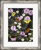 Framed Tapestry of Butterflies