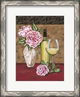 Framed Vintage Flowers & Wine II
