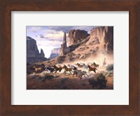 Framed Sandstone & Stolen Horses