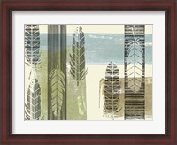 Framed Stamped Feathers II