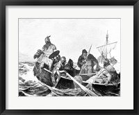 Framed Norsemen Landing in Iceland