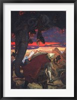 Framed Dobryni Nikiticha with Seven-Headed Serpent Dragon