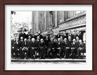Framed 1927 Solvay Conference on Quantum Mechanics