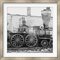 Framed Richmond, Va. Damaged locomotives