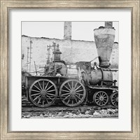 Framed Richmond, Va. Damaged locomotives